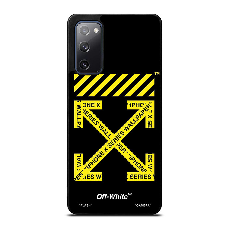 OFF WHITE LOGO YELLOW STRIPE Samsung Galaxy S20 FE Case