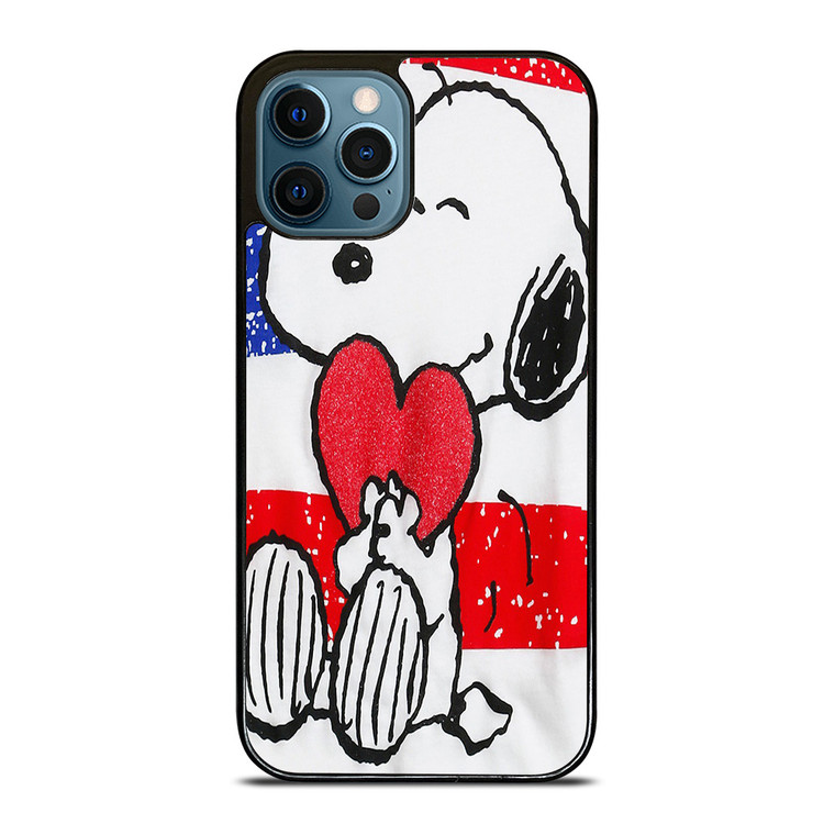 SNOOPY HEARTS AMERICA GIRLS PEANUTS iPhone 12 Pro Max Case