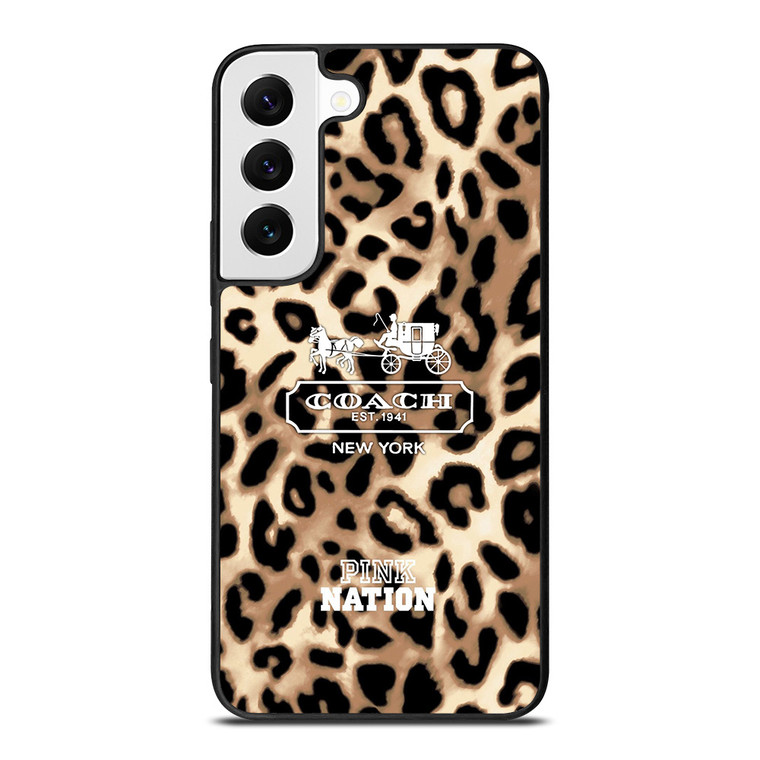 COACH NEW YORK PINK NATION LEPOARD Samsung Galaxy S22 Case COACH NEW YORK PINK NATION LEPOARD Samsung Galaxy S22 Case