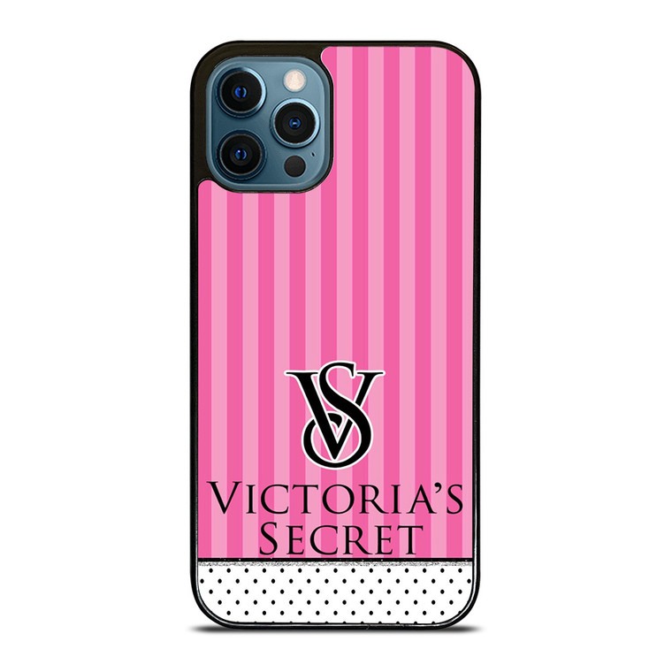 VICTORIA'S SECRET LOGO POLKADOT STRIPE iPhone 12 Pro Max Case