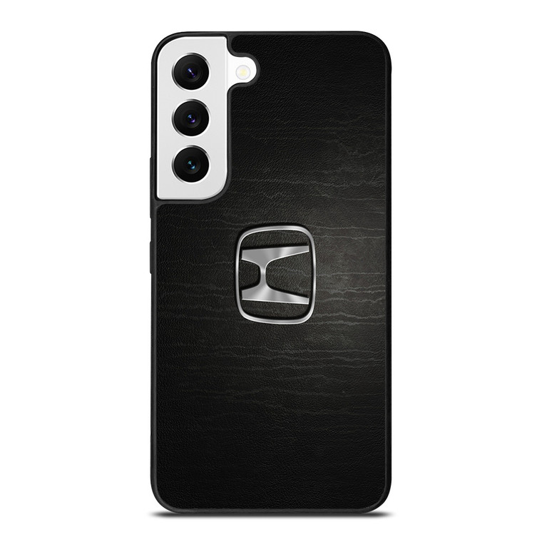 HONDA CHROME LOGO LEATHER Samsung Galaxy S22 Case