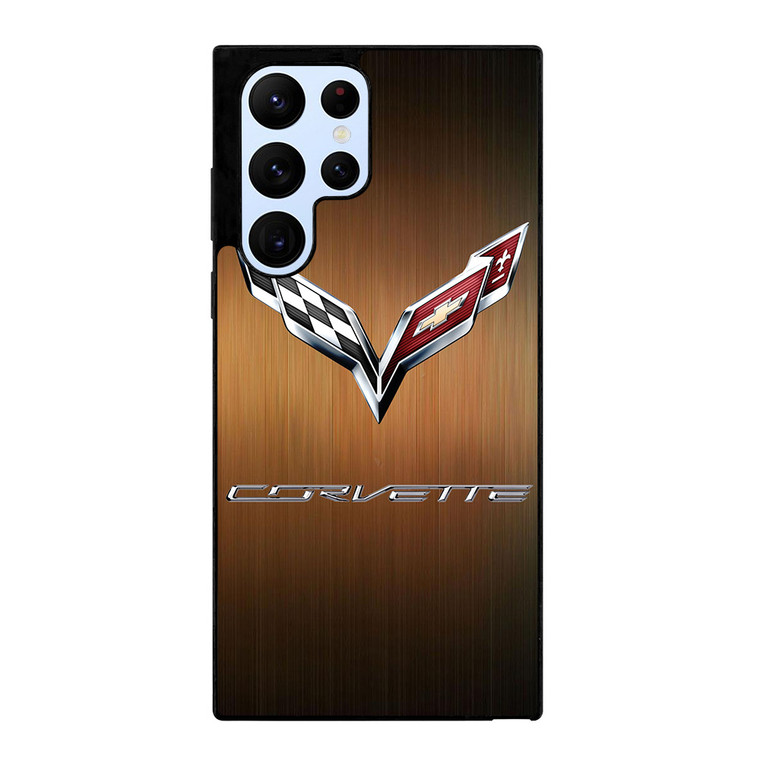 CORVETTE WOODEN LOGO Samsung Galaxy S22 Ultra Case