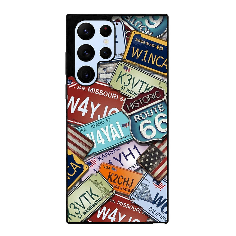 HISTORICAL ROUTE 66 NUMBER PLATE Samsung Galaxy S22 Ultra Case