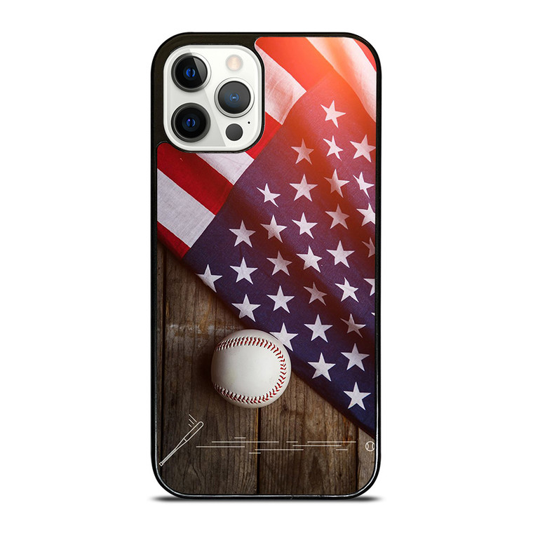 BASEBALL BALL AND FLAG iPhone 12 Pro Case BASEBALL BALL AND FLAG iPhone 12 Pro Case