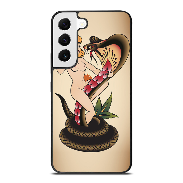 SNAKE CHAMER SAILOR JERRY TATTOO Samsung Galaxy S22 Ultra Case