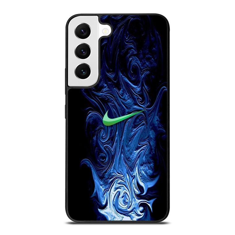 NIKE LOGO BLUE LIQUID Samsung Galaxy S22 Ultra Case