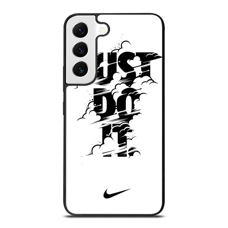 NIKE LOGO JUST DO IT GLITCH BLACK Samsung Galaxy S22 Ultra Case