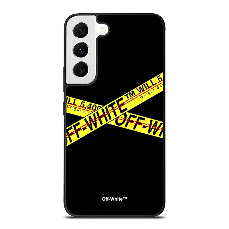 OFF WHITE LOGO POLICE LINE Samsung Galaxy S22 Ultra Case