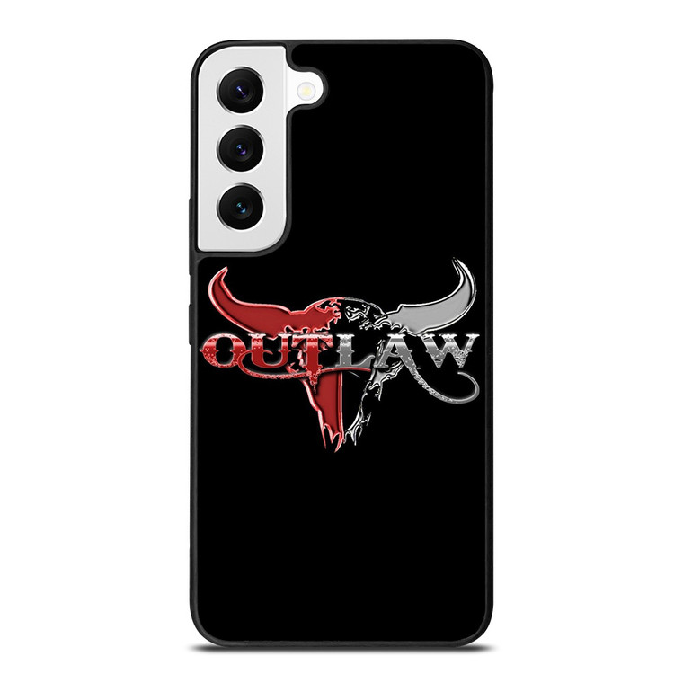 OUTLAW LOGO RED SILVER METAL Samsung Galaxy S22 Ultra Case