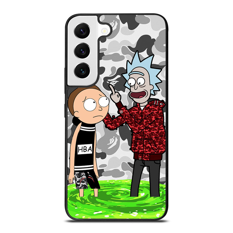 RICK AND MORTY BAPE Samsung Galaxy S22 Ultra Case