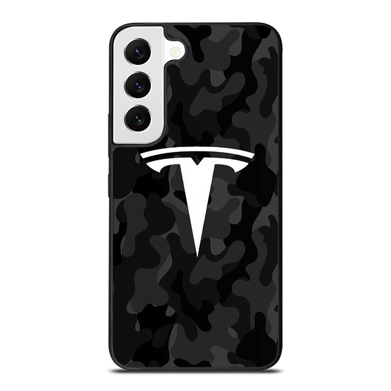 TESLA MOTORS LOGO CAMO Samsung Galaxy S22 Ultra Case