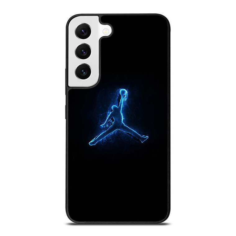 NIKE AIR JORDAN LOGO BLUE LIGHT Samsung Galaxy S22 Case