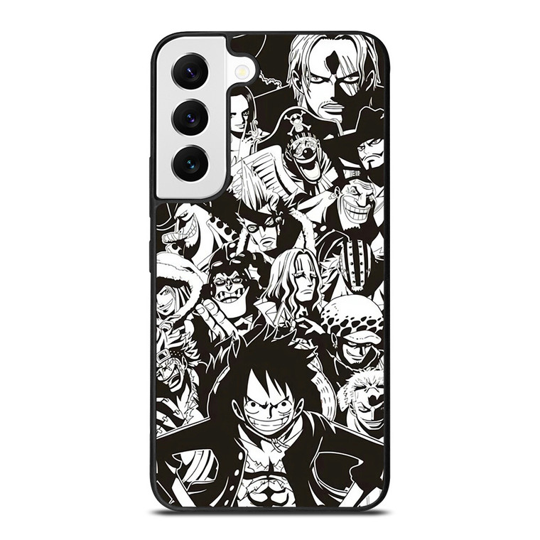 ONE PIECE CHARACTER BLACK WHITE Samsung Galaxy S22 Case