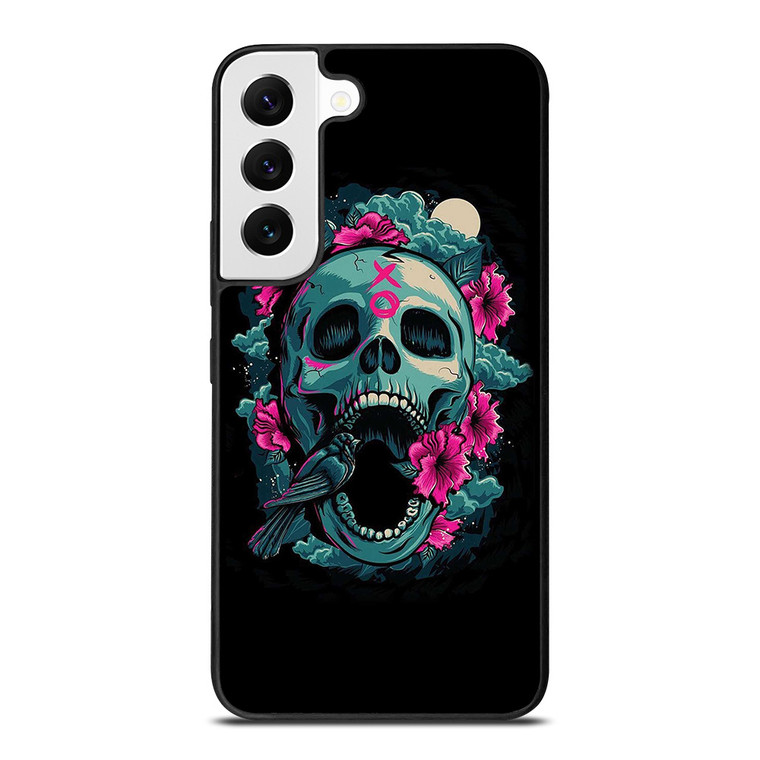 SKULL ROSE VIOLET ARTWORK Samsung Galaxy S22 Case
