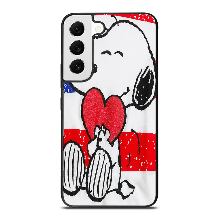 SNOOPY HEARTS AMERICA GIRLS PEANUTS Samsung Galaxy S22 Case