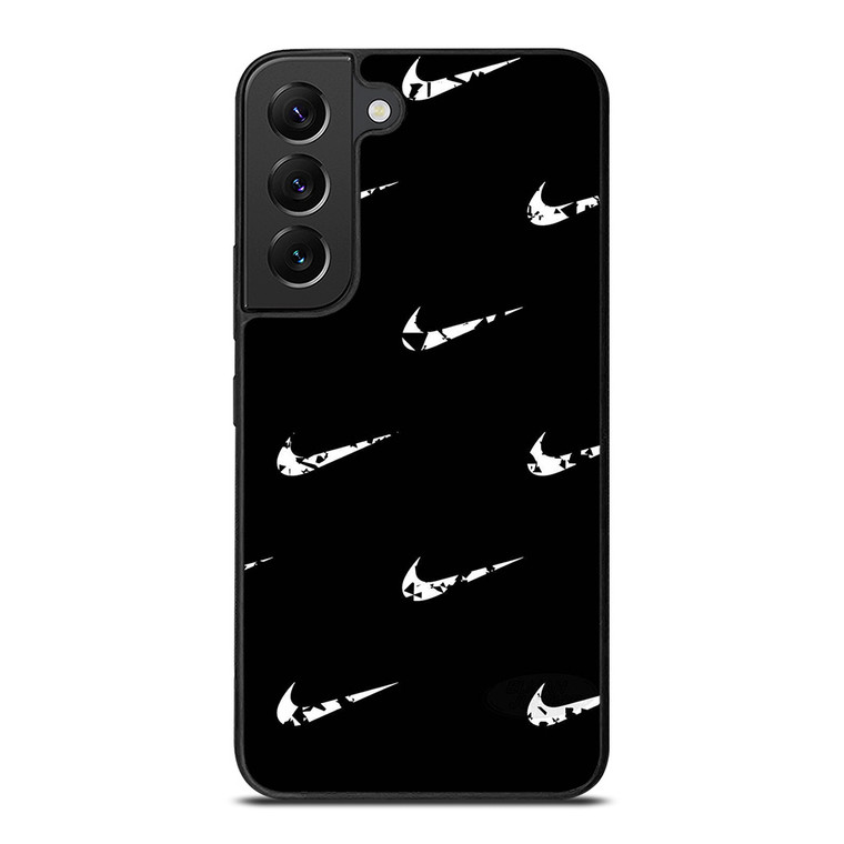 BLACK NIKE LOGO PATTERN Samsung Galaxy S22 Plus Case