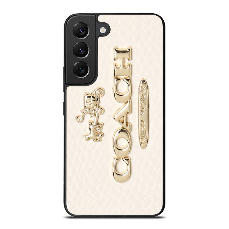 COACH PINK PATTERN MATE Samsung Galaxy S22 Plus Case