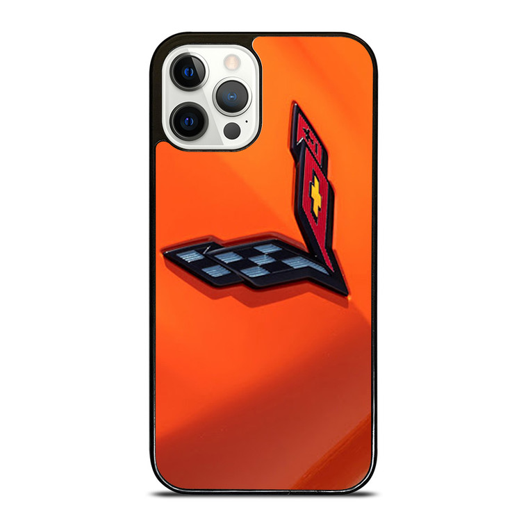 CORVETTE ORANGE LOGO iPhone 12 Pro Case