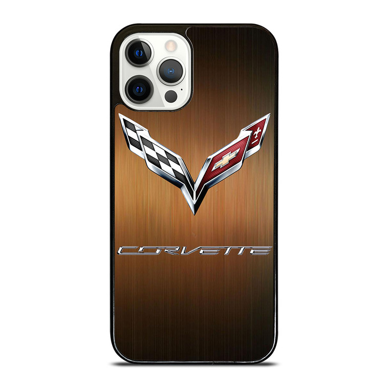 CORVETTE WOODEN LOGO iPhone 12 Pro Case