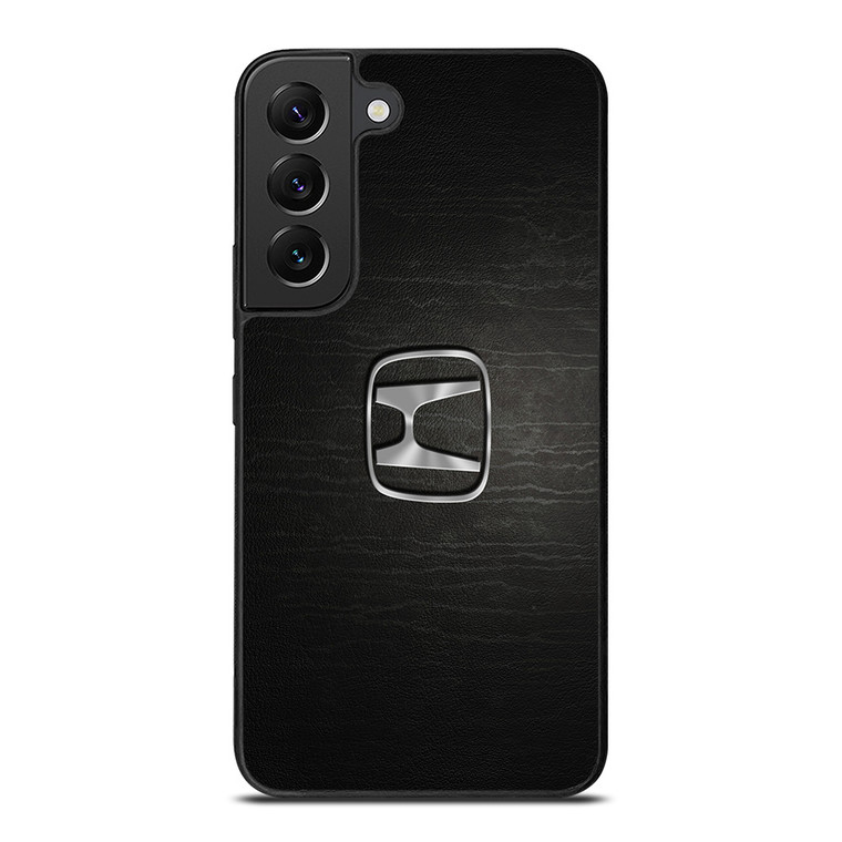 HONDA CHROME LOGO LEATHER Samsung Galaxy S22 Plus Case