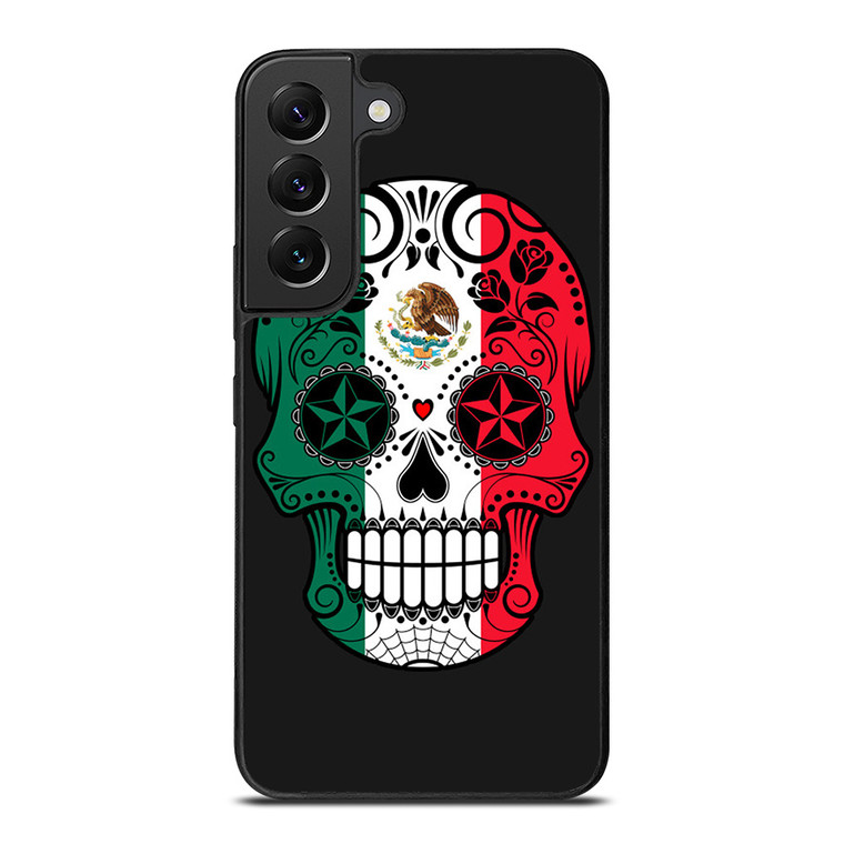 MEXICO SKULL SKELETON FLAG Samsung Galaxy S22 Plus Case