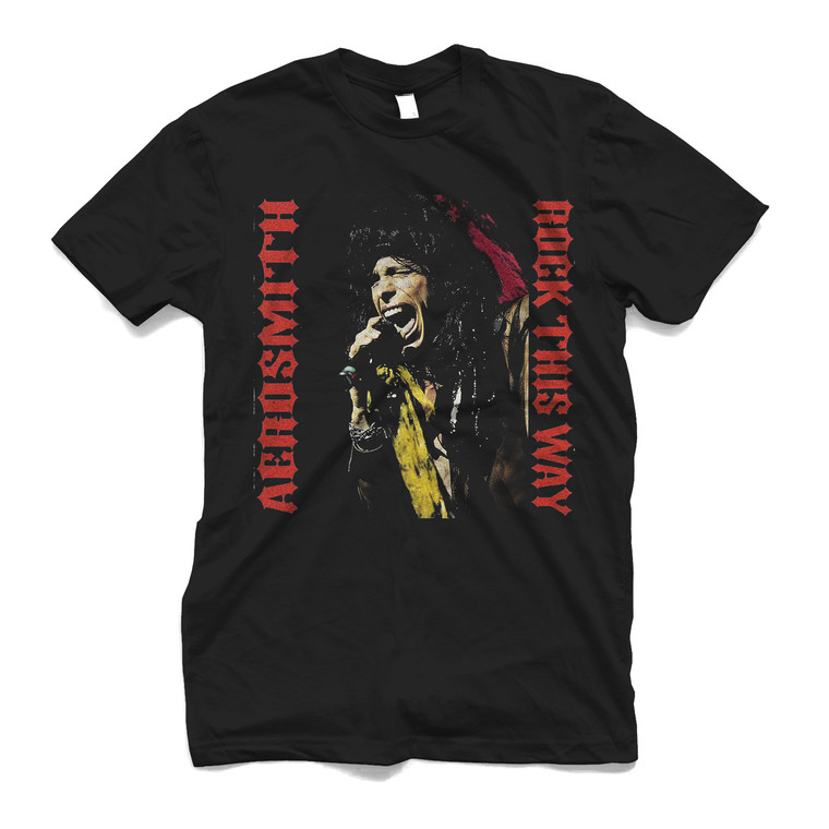 AEROSMITH ROCK THIS WAY Men's T-Shirt AEROSMITH ROCK THIS WAY Men's T-Shirt
