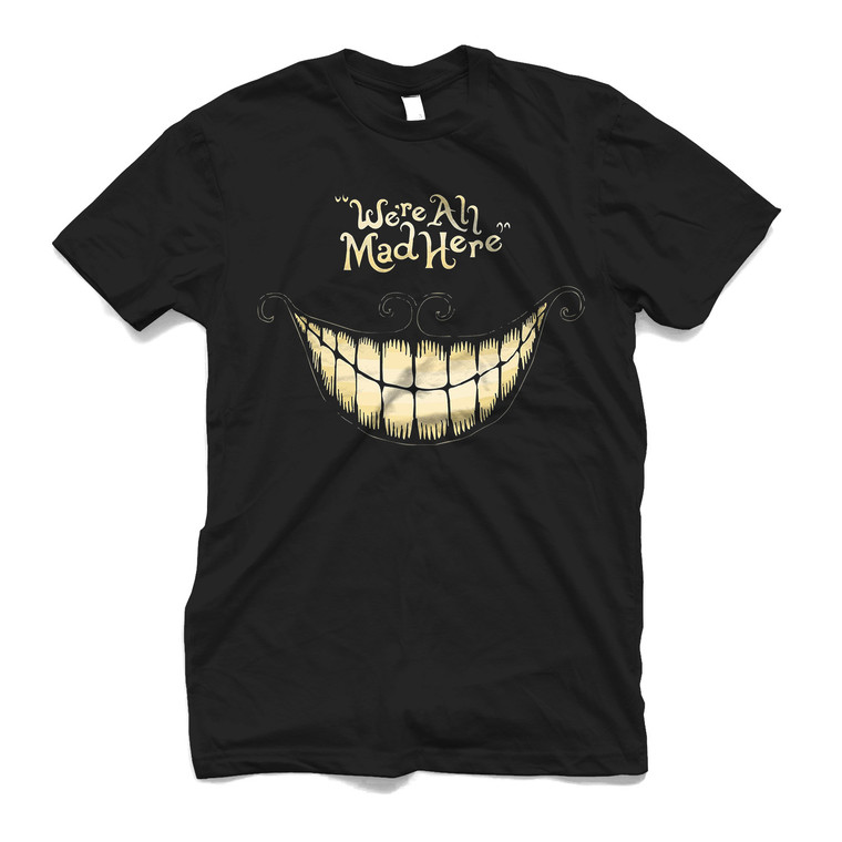 ALICE IN WONDERLAND SMILE CHESHIRE CAT BLACK 2 Men's T-Shirt ALICE IN WONDERLAND SMILE CHESHIRE CAT BLACK 2 Men's T-Shirt