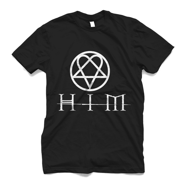 HIM HIM WHITE HEARTAGRAM Men's T-Shirt HIM HIM WHITE HEARTAGRAM Men's T-Shirt