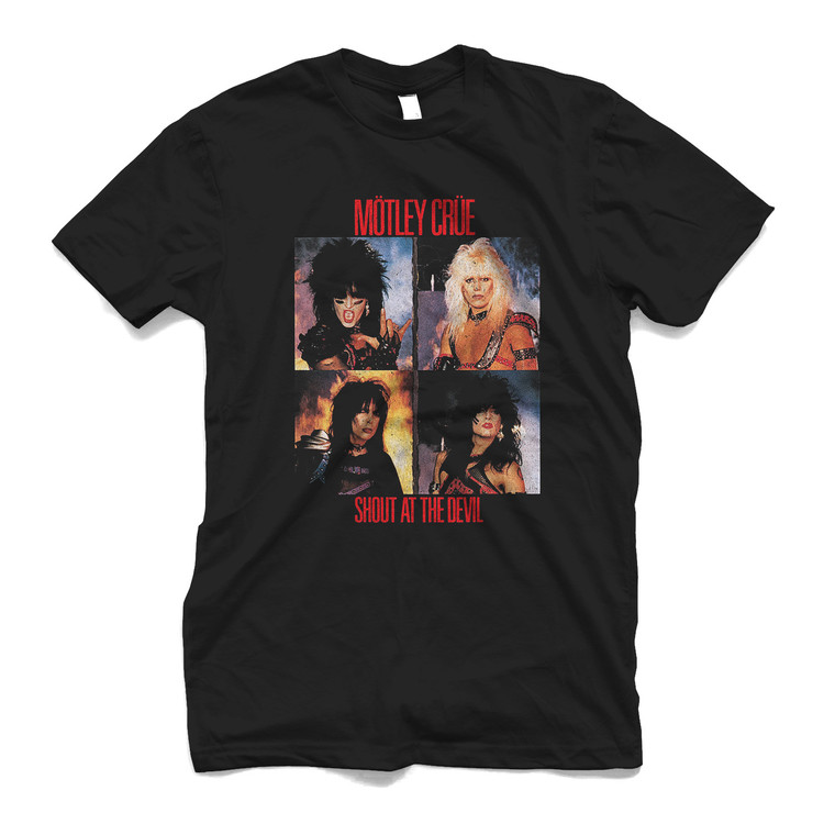 MOTLEY CRUE METAL BAND SHOUT AT THE DEVIL Men's T-Shirt