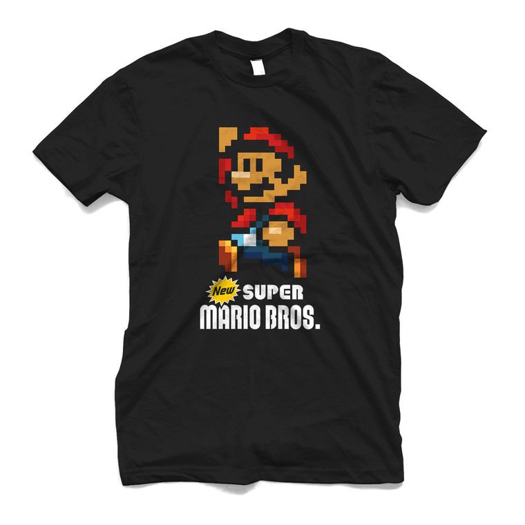 SUPER MARIO BROS RUN 8 BIT Men's T-Shirt