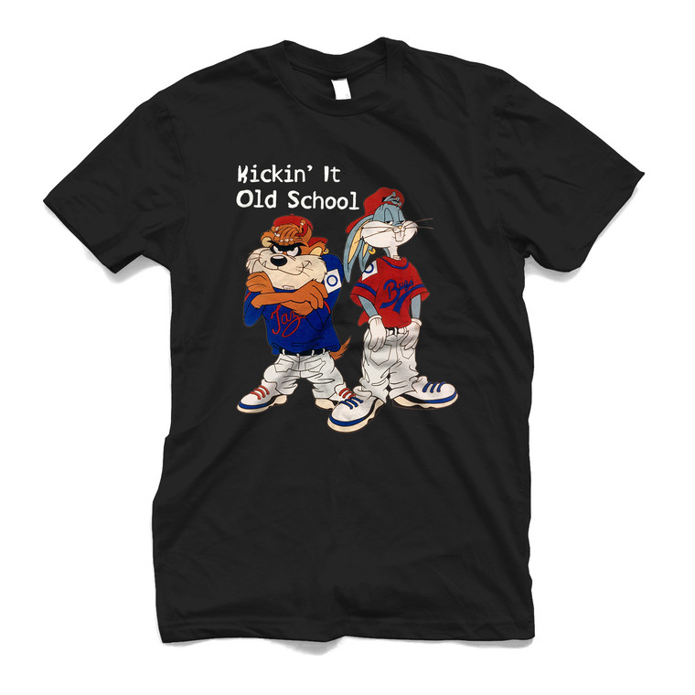 TAZMANIA & BUGS BUNNY OLD SCHOOL CARTOON Men's T-Shirt