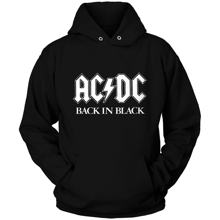 ACDC BLACK IN BLACK ROCK BAND Hoodie ACDC BLACK IN BLACK ROCK BAND Hoodie