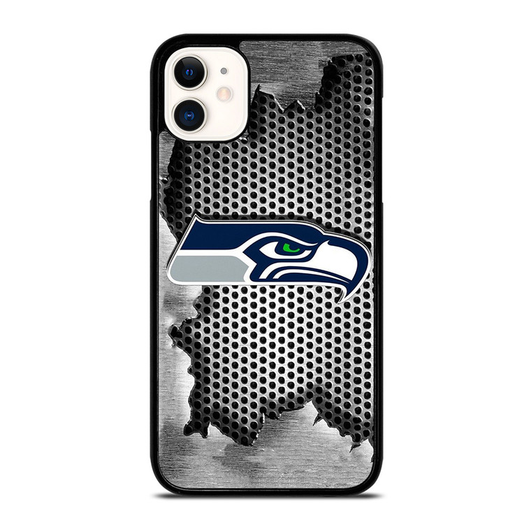 SEATTLE SEAHAWKS METAL LOGO iPhone 11 Case