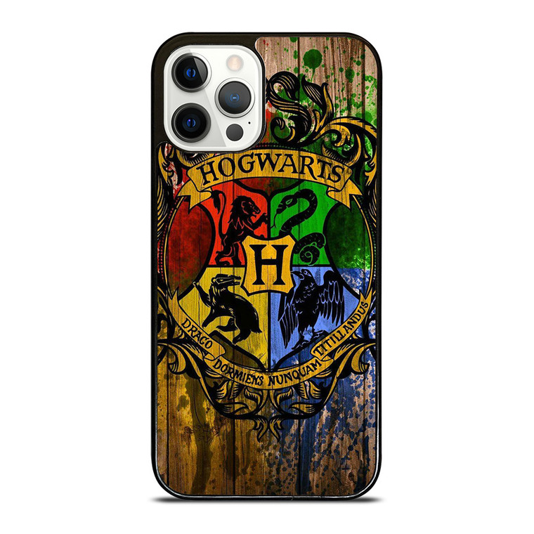HOGWARTS HARRY POTTER LOGO WOOD iPhone 12 Pro Case