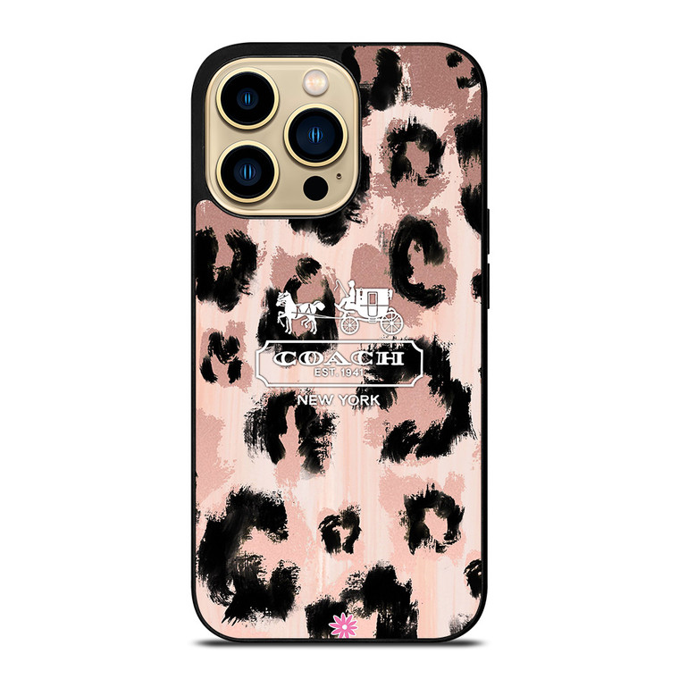 COACH NEW YORK LEOPARD SKIN iPhone 14 Pro Max Case