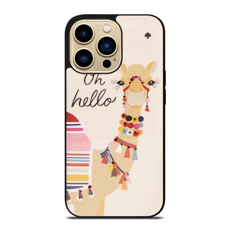 KATE SPADE CAMEL OH HELLO iPhone 14 Pro Max Case