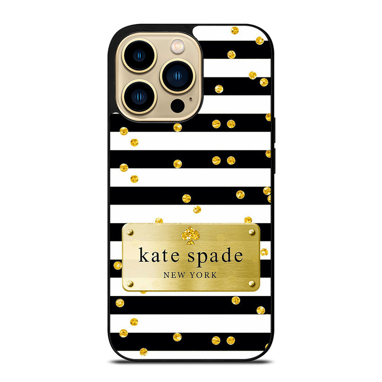KATE SPADE POLKADOTS GOLD iPhone 14 Pro Max Case
