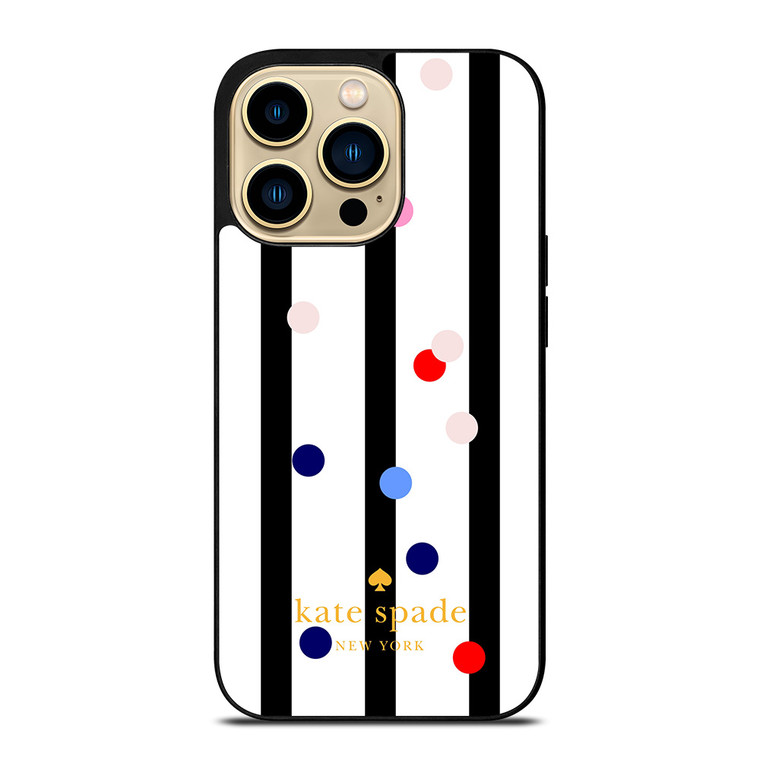 KATE SPADE STRIPE POLKADOTS iPhone 14 Pro Max Case