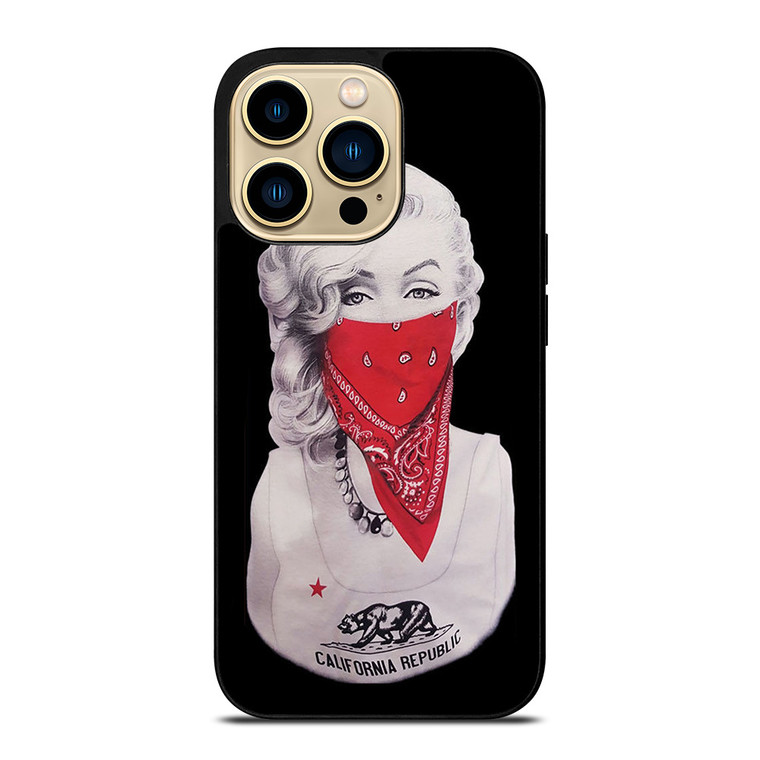 MARILYN MONROE RED BANDANA GANGSTER iPhone 14 Pro Max Case