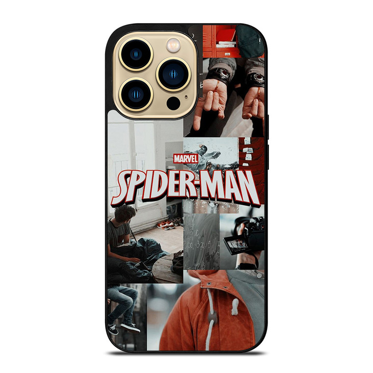 MARVEL SPIDERMAN LOGO COLAGE iPhone 14 Pro Max Case