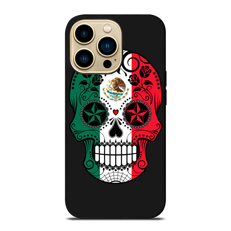 MEXICO SKULL SKELETON FLAG iPhone 14 Pro Max Case