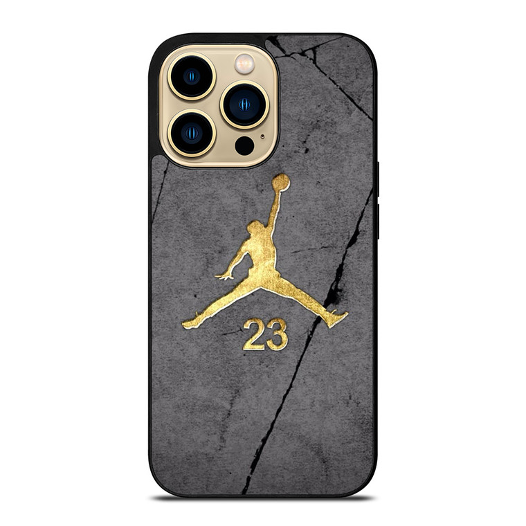 NIKE AIR JORDAN LOGO GOLD iPhone 14 Pro Max Case