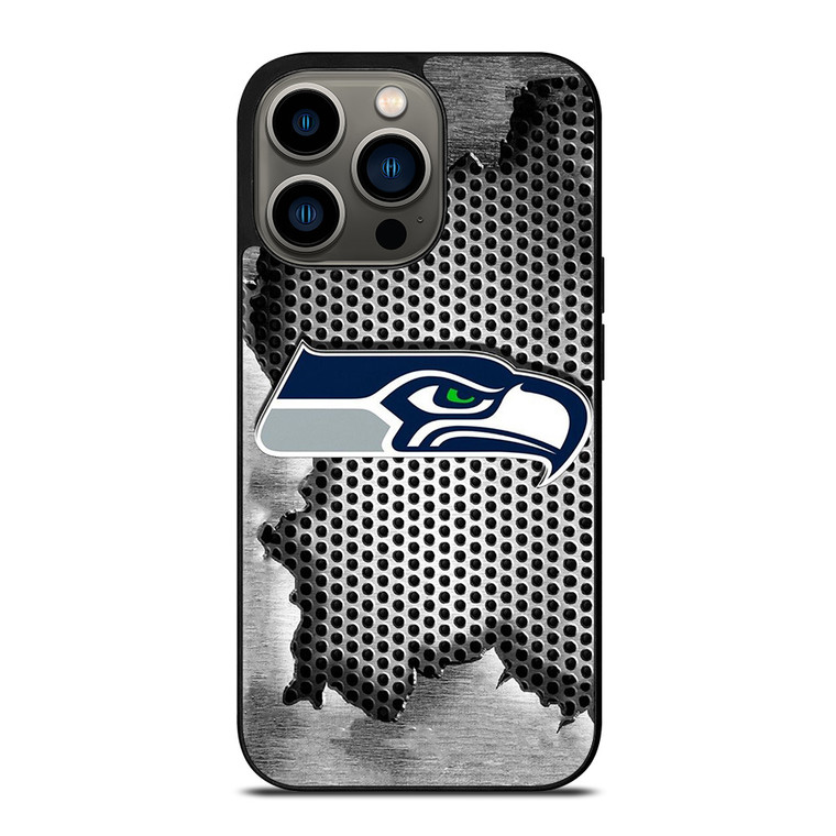 SEATTLE SEAHAWKS METAL LOGO iPhone 13 Pro Case