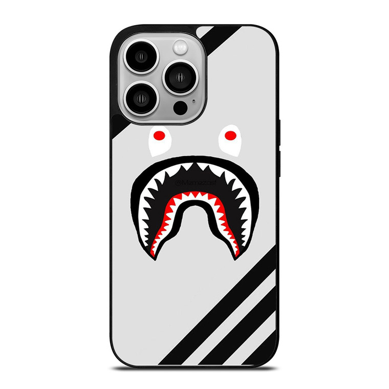 BAPE SHARK ADIDAS STRIPE iPhone 14 Pro Case