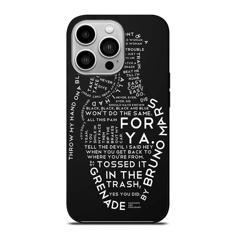 BRUNO MARS LYRICS iPhone 14 Pro Case