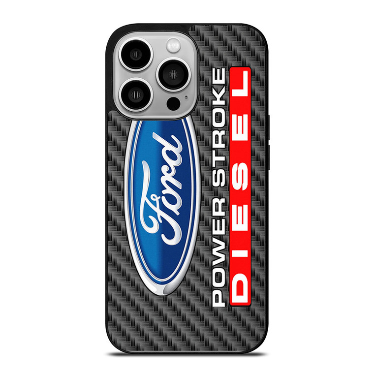 CARBON ORD POWERSTROKE DIESEL LOGO iPhone 14 Pro Case CARBON ORD POWERSTROKE DIESEL LOGO iPhone 14 Pro Case