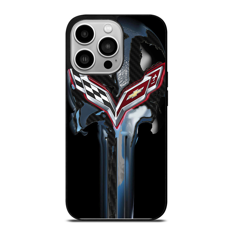 CORVETTE SKULL LOGO iPhone 14 Pro Case