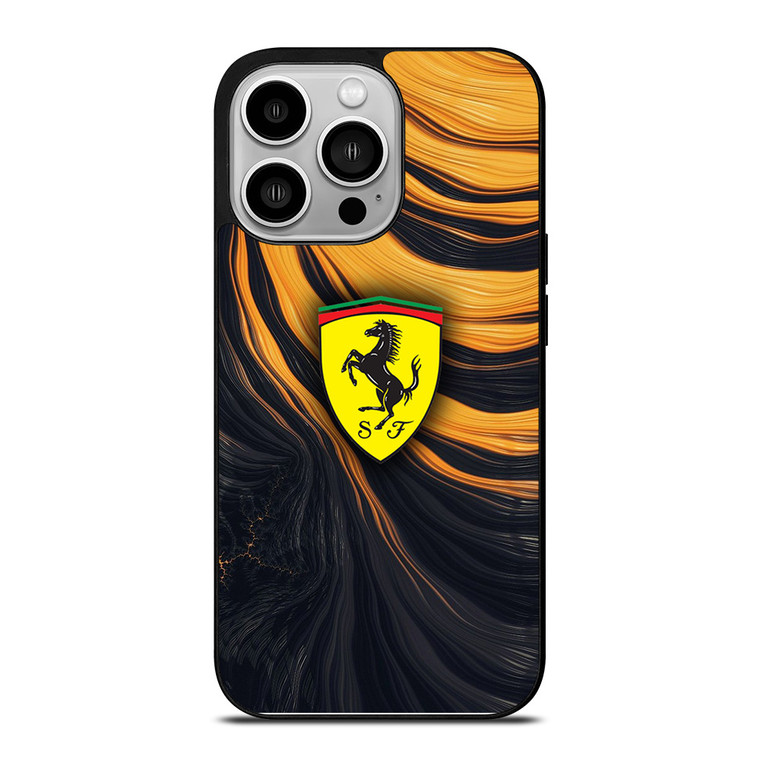FERRARI LOGO YELLOW LIQUID iPhone 14 Pro Case
