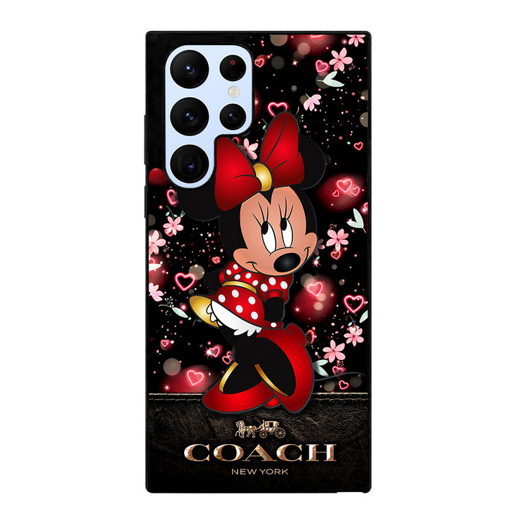 MINNIE MOUSE COACH FLOWERS Samsung Galaxy S22 Ultra Case