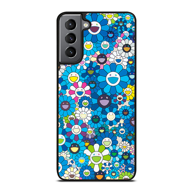 TAKASHI MURAKAMI BLUE FLOWERS Samsung Galaxy S21 Ultra Case